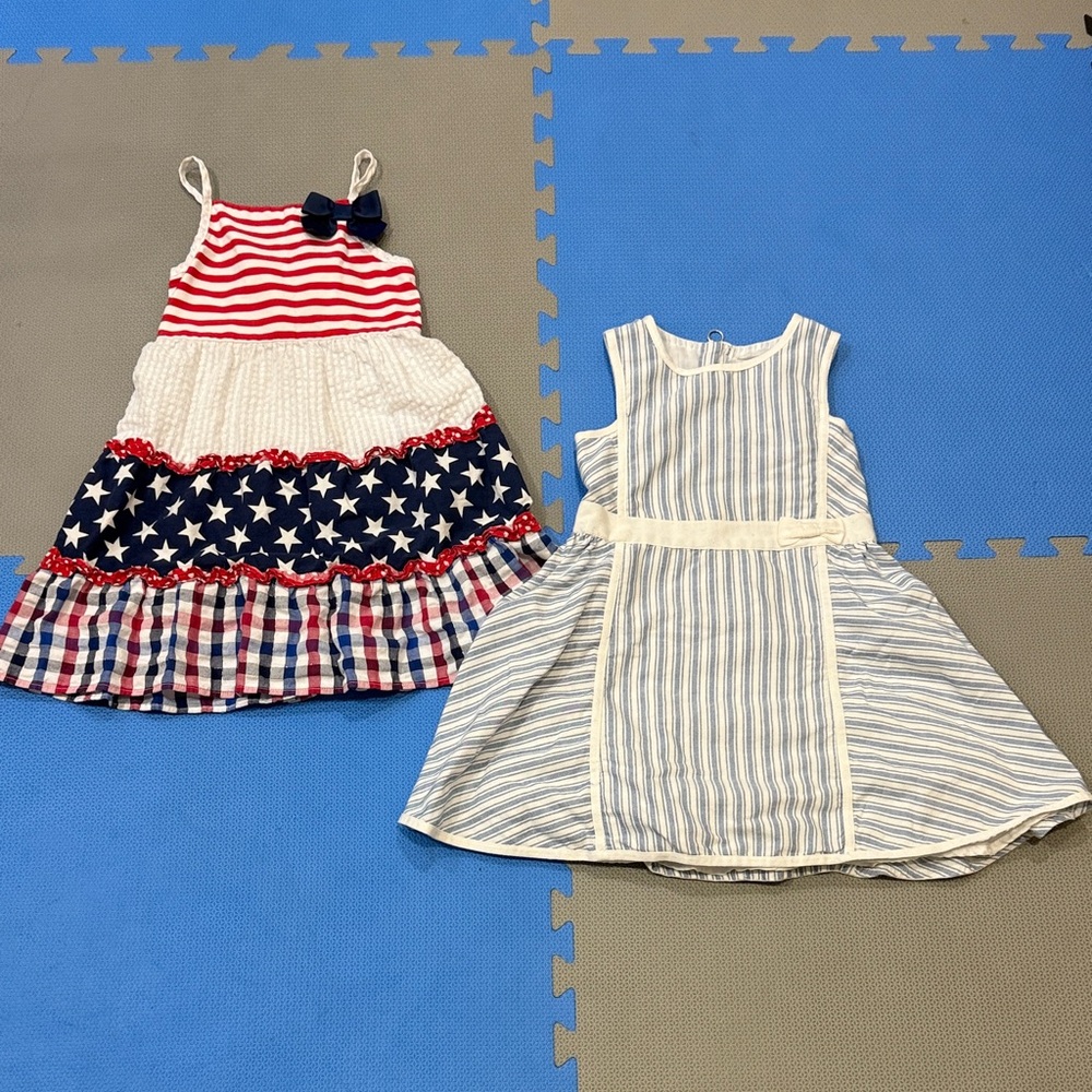 Striped and Starry Kids Dress set size 6